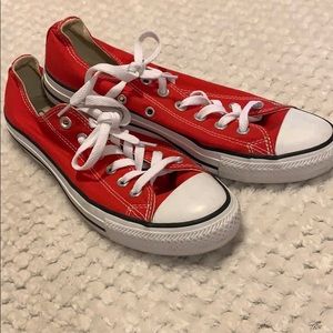 Red Converse Low Tops